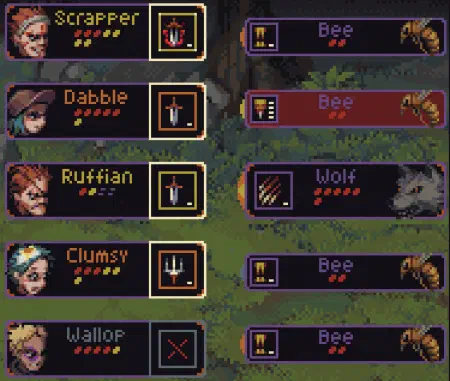 screenshot of the general gameplay in Slice & Dice