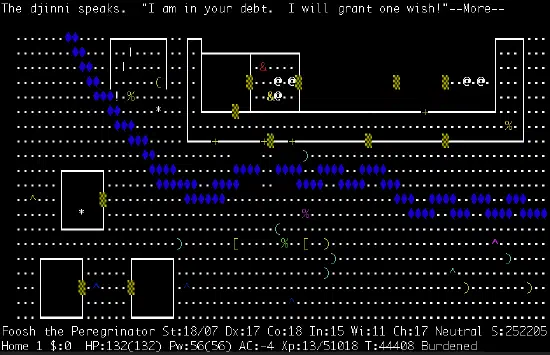 screenshot of Nethack